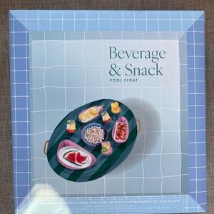 Inflatable Beverage & Snack Pool Float NWT